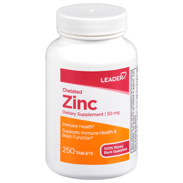Complément alimentaire de zinc chélaté Leader 50 mg en comprimés