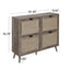4 Door Shoe Rack, Freestanding Modern Shoe Storage Cabinet, for Entryway - Korvel
