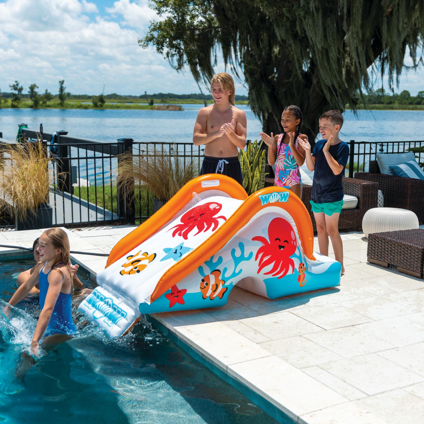 WOW Watersports Swirl Splash Pad Slide