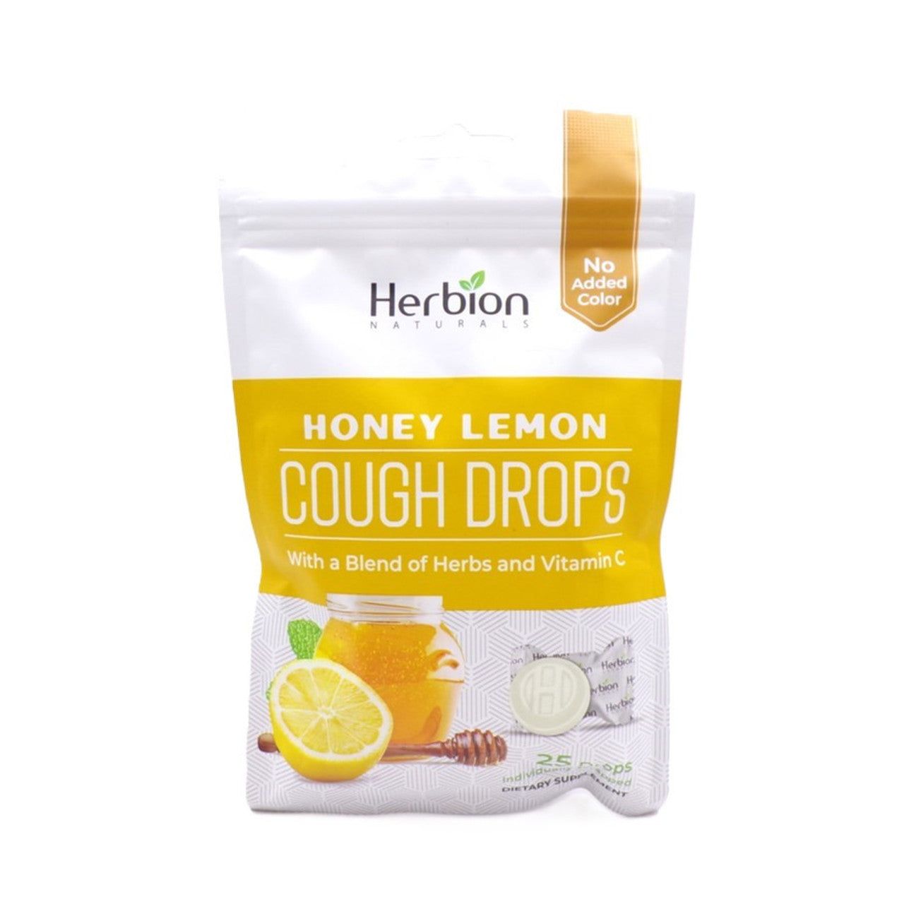 Bonbons contre la toux au miel et au citron Herbion Naturals - 25 unités