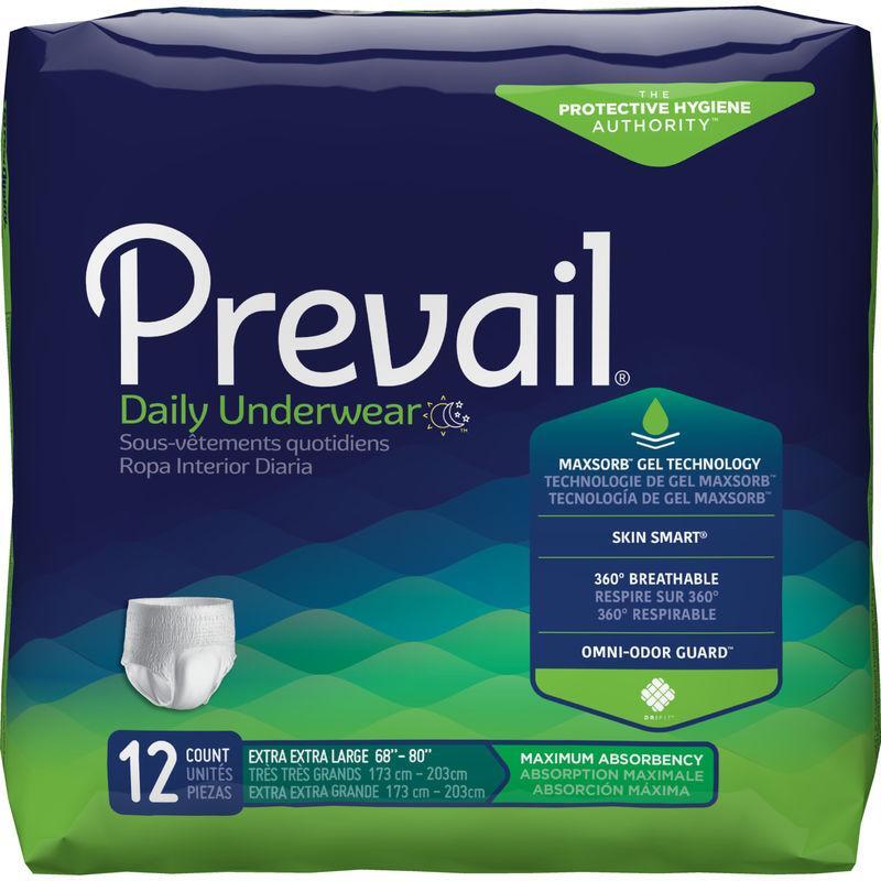 Prevail Maximum Absorbency Unisex Underwear, XX-Large, 48 Count