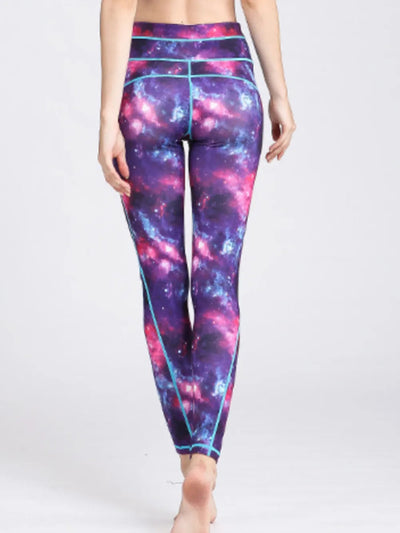 Printed Active High Waist Leggings - Korvel