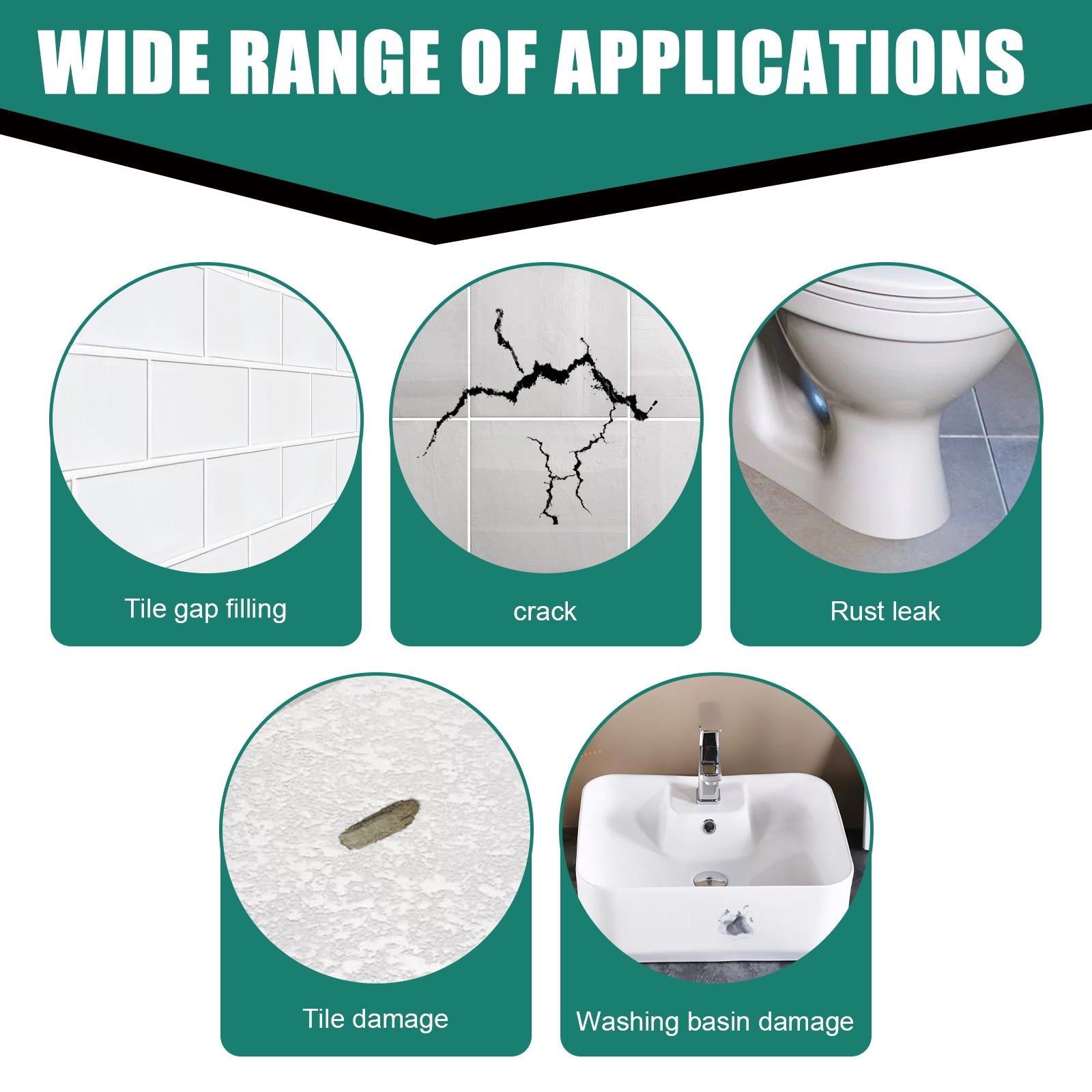 Tile Repair Paste Crack Repair Tile Quick Drying Adhesive Marble Bathtub Furniture Toilet - Korvel