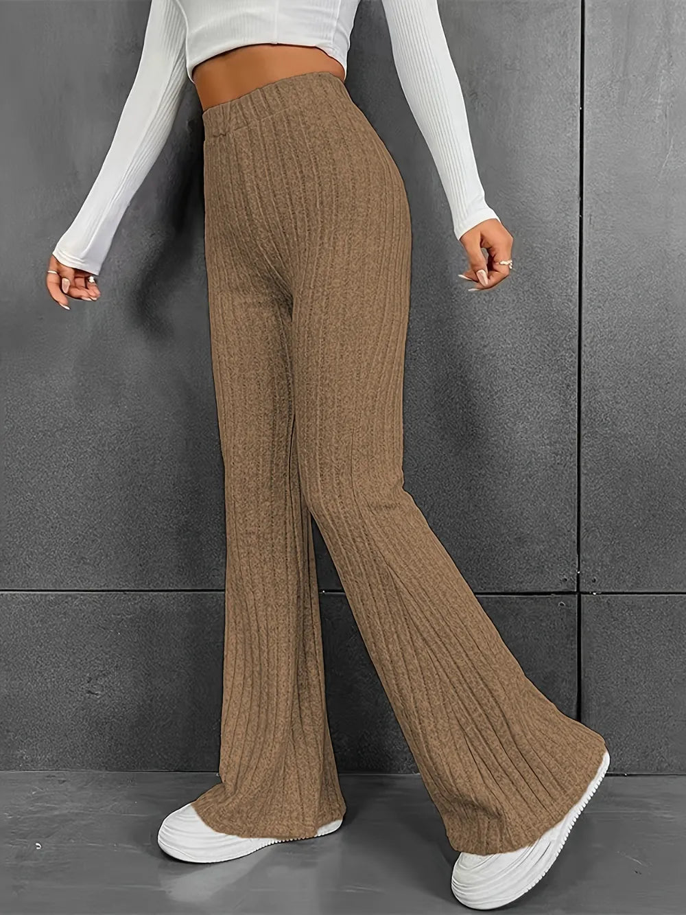 Stylish High-Waisted Micro Flared Pants for Women