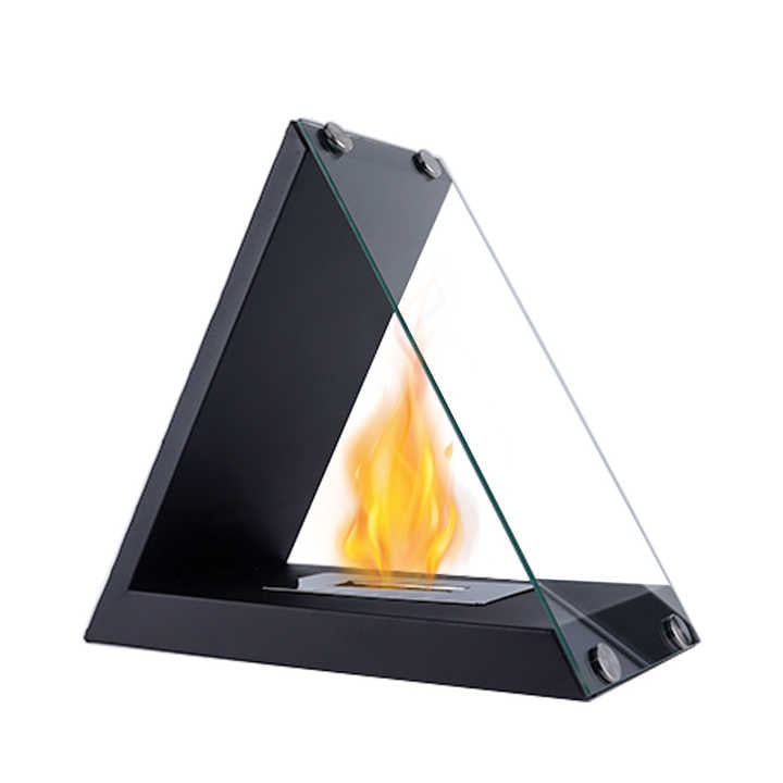 Desktop Triangle Alcohol Burning True Fire Fireplace Portable Viewing Heating Pit Outdoor Portable - Korvel