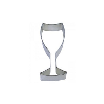 4" Tin Cookie Cutter - Wine Glass Shape