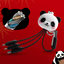Cartoon Panda One Drag Three Data Wires Cute Keychain Panda Three in One Fast Charging Mobile Phone Charging Cable - Korvel