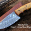 Premium 8.5-Inch Damascus Steel Skinning Knife with Elegant Wood Handle - Korvel