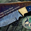 Premium Custom Handmade Damascus Steel Hunting Knife with Buffalo Horn Handle - Korvel