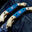 Exquisite Custom Damascus Steel Folding Pocket Knife - Korvel