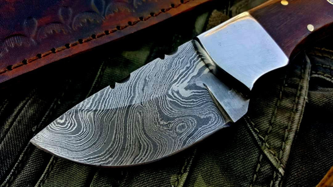 Artisan Crafted Damascus Steel Mini Skinner Knife - Korvel