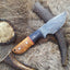 Premium Damascus Steel Deer Skinning Knife – 7 Inch Drop Point with Olivewood Grip - Korvel