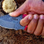 Premium Damascus Steel Deer Skinning Knife with Ergonomic Pakka Wood Handle – 7.5 Inch Drop Point Blade - Korvel