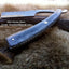Exquisite Antique Shaving Razor with Damascus Steel Blade & Luxurious Pakka Wood Handle - Includes Elegant Leather Case - Korvel