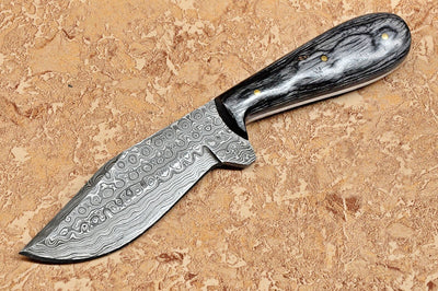 Premium Handcrafted Damascus Rain Drop Skinning Knife - Korvel