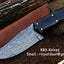 Premium 8-Inch Damascus Steel Hunting Knife with Buffalo Horn Grip | KBS Knives - Korvel