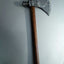 Custom Viking Smoke Pine Tomahawk Axe - Damascus Steel with Rosewood Handle & Leather Sheath - Korvel