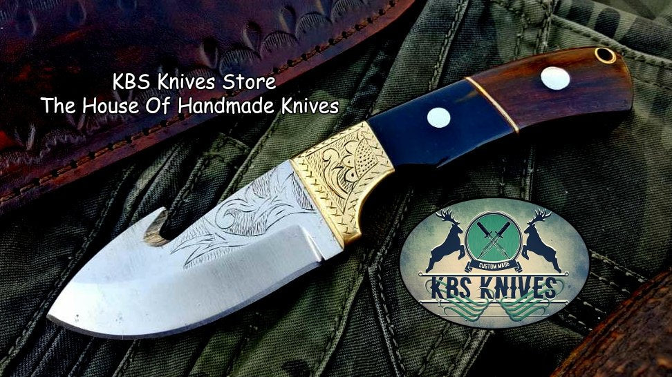 Premium Custom D2 Tool Steel Guthook Skinner Knife - Korvel