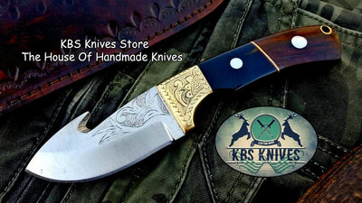 Premium Custom D2 Tool Steel Guthook Skinner Knife - Korvel