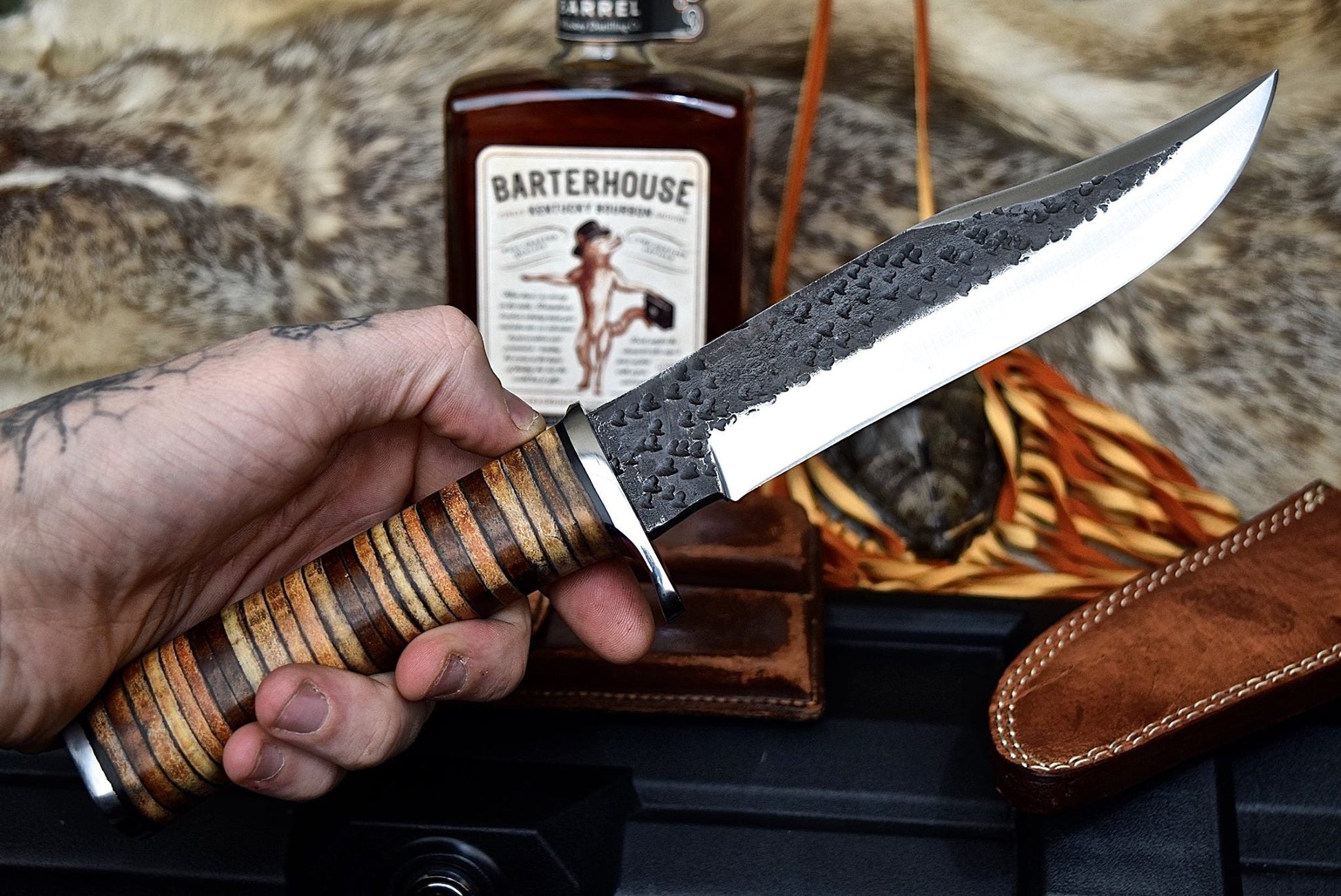 Premium Handcrafted Hunting Knife with 1095 High-Carbon Steel Blade - Korvel