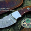 Artisan Crafted Damascus Steel Mini Skinner Knife - Korvel