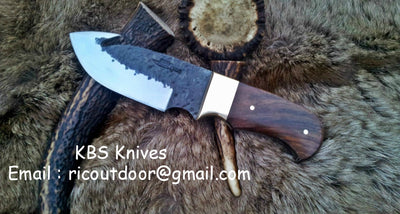 Premium Handcrafted High Carbon Steel Gut Hook Knife - Korvel