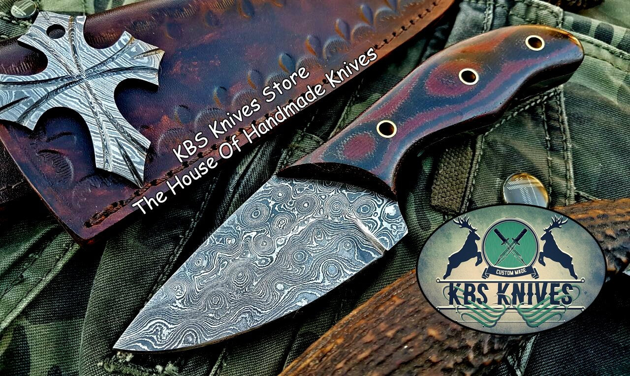 Premium Custom Damascus Steel Hunting and Skinning Knife - Korvel