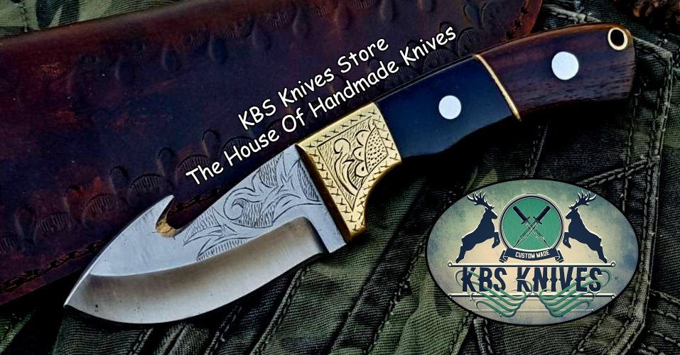 Premium Custom D2 Tool Steel Guthook Skinner Knife - Korvel