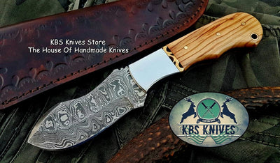 Artisan Crafted Damascus Steel Hunting and Skinning Knife - Korvel
