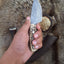 Handcrafted Damascus Steel Deer Skinning Knife with Unique Antler Handle – 7 Inch Precision Blade - Korvel
