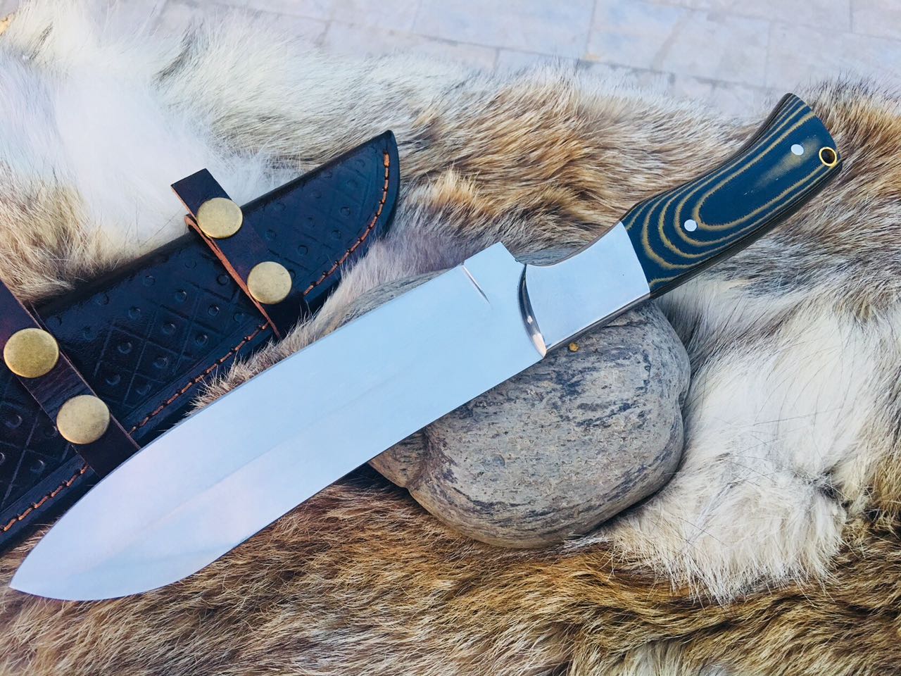 Premium Full Tang D2 Steel Chef's Knife - Custom Handmade - Korvel