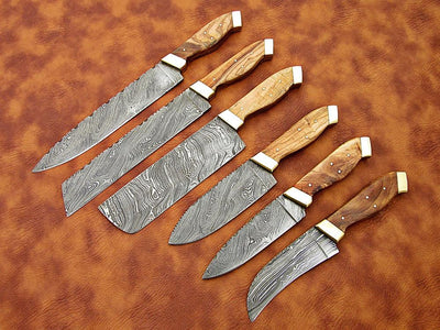 Premium Custom Handmade Damascus Steel Chef Knife Collection - Korvel