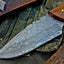 Premium Custom Damascus Steel Skinning Knife for Outdoor Adventures - Korvel