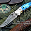 Exquisite Custom Damascus Steel Folding Pocket Knife - Korvel