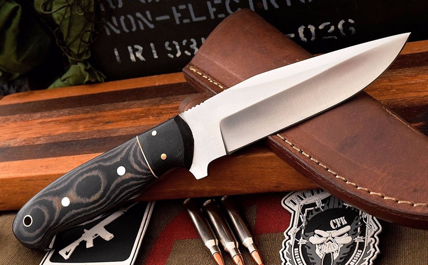 Premium Custom D2 Tool Steel Bushcraft Skinning Knife - Korvel