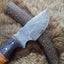 Premium Damascus Steel Deer Skinning Knife – 7 Inch Drop Point with Olivewood Grip - Korvel
