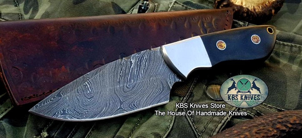Artisan Crafted Damascus Steel Hunting and Skinning Knife - Korvel