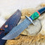 Artisan Crafted Damascus Steel Hunting Knife for Outdoor Adventures - Korvel