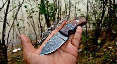Artisan Crafted Damascus Steel EDC Skinner Knife for Outdoor Adventures - Korvel