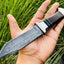 Exquisite Custom Tanto Hunting Knife with Premium Damascus Blade - Korvel