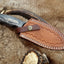 The Ultimate Tactical Hunter: Custom Damascus Steel Hunting Knife with Exotic Wood Handle | 9-Inch Precision Tool | KBS Knives - Korvel