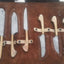 Artisan 6-Piece Damascus Steel Knife Collection with Buffalo Horn Handles for Game Processing - Korvel