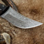 The Ultimate Hunter: Custom Damascus Steel Fixed-Blade Knife | Camel Bone & Exotic Wood | 10-Inch | KBS Knives - Korvel