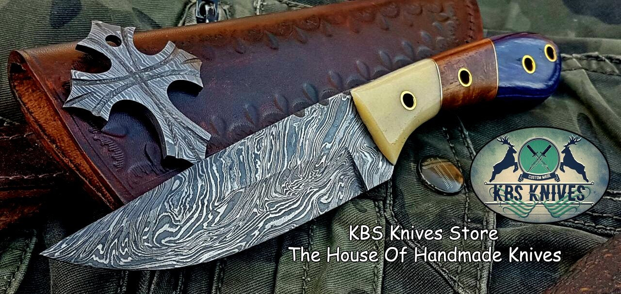 Premium Custom Damascus Steel Hunting and Skinning Knife - Korvel