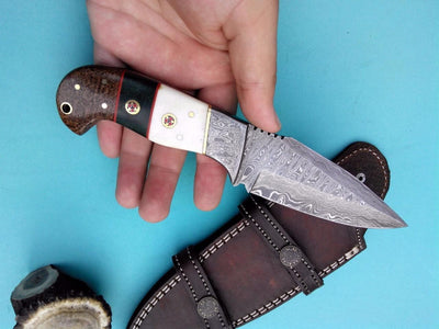 Premium Custom Damascus Steel Hunting Knife - Hunter's Edge by KBS Knives - Korvel