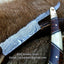 Heritage Straight Razor with Damascus Steel Blade and Elegant Handle - Includes Premium Leather Case - Exclusive to KBS Knives Store - Korvel