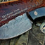 Premium Custom Damascus Steel Skinning Knife for Outdoor Adventures - Korvel