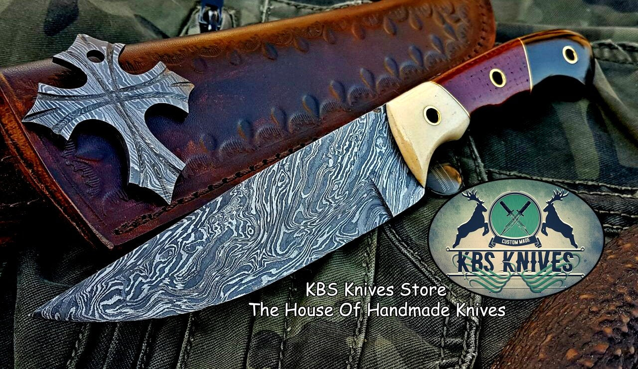 Premium Custom Damascus Steel Skinning Knife for Hunters - Korvel
