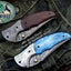 Artisan Crafted Damascus Steel Folding Knife - Custom Handmade - Korvel
