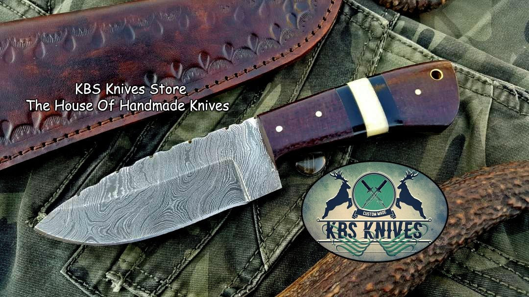 Artisan Crafted Twist Damascus Steel Skinning Knife - Korvel